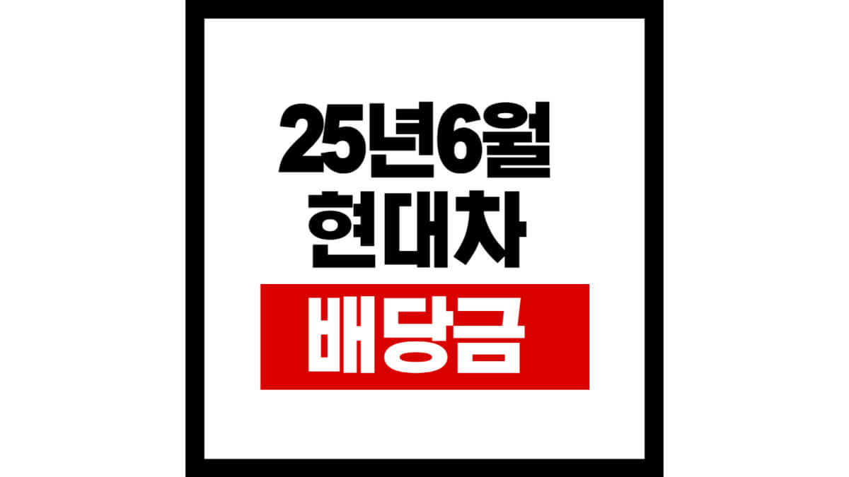 25년6월현대차배당금